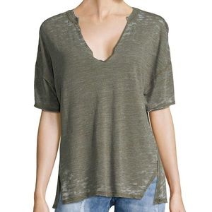 NWT Free People Maddie Army Green Shirt Sz Medium